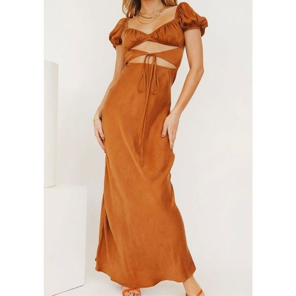 NWT Verge Girl Au Revoir Bias Cut Maxi Dress - Picture 1 of 11